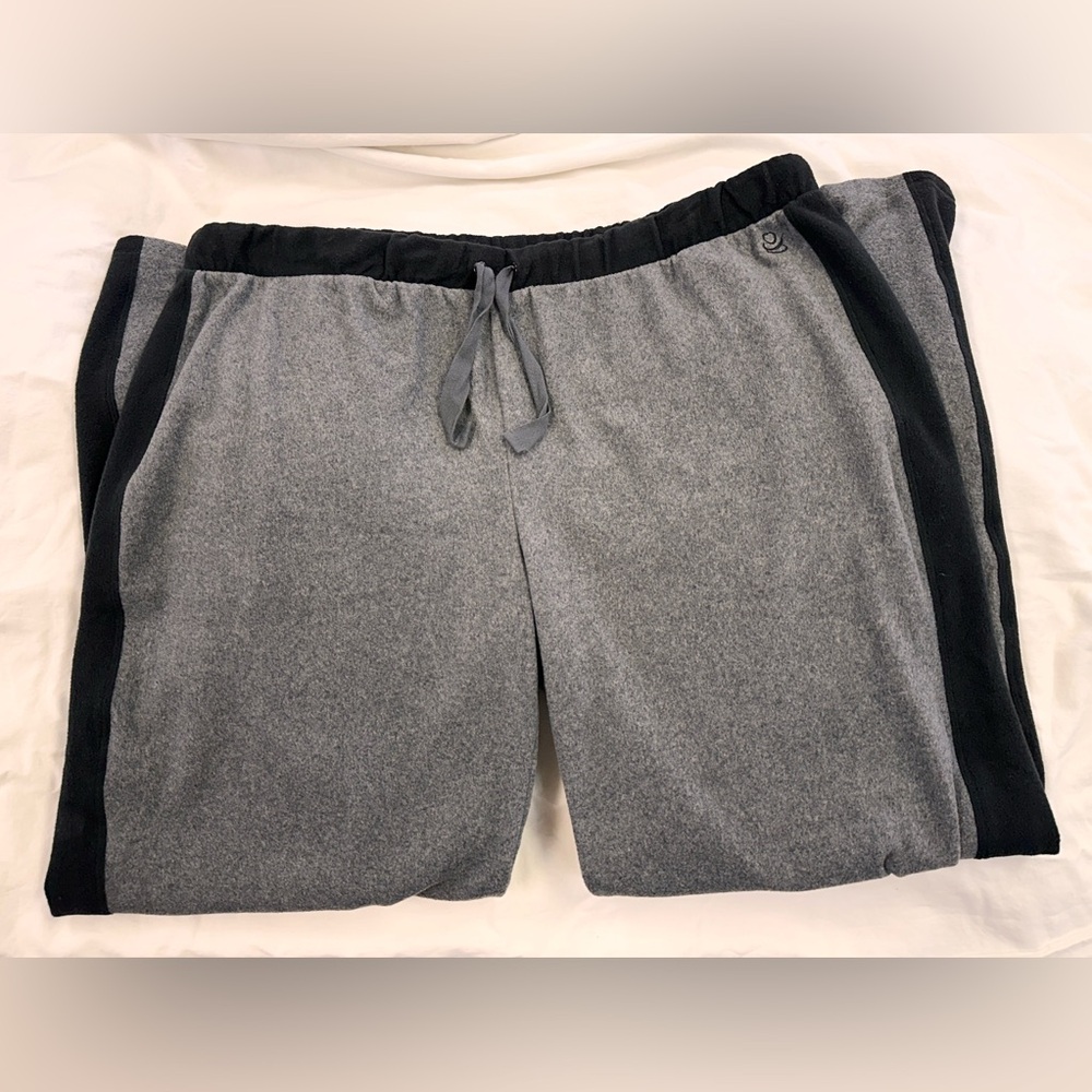 Cuddl Duds Gray Fleece Stretch Lounge Pants 1X